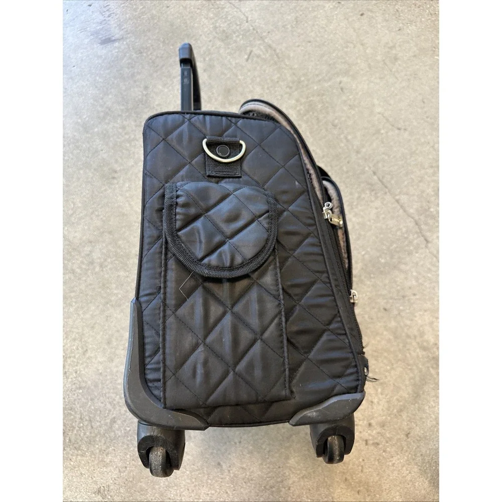 Athalon Rolling Bag Black Multi-Pocket/Zip Weekender Travel Extendable Handle